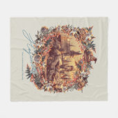 HOGWARTS™ CASTLE Floral Graphic Fleece Deken (Voorkant (Horizontaal))