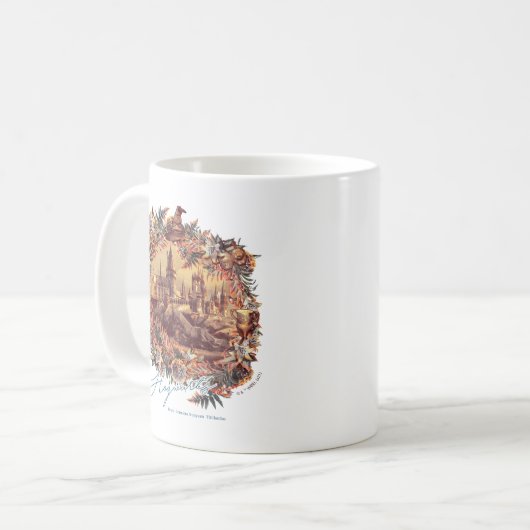 HOGWARTS™ CASTLE Floral Graphic Koffiemok (Voorkant links)