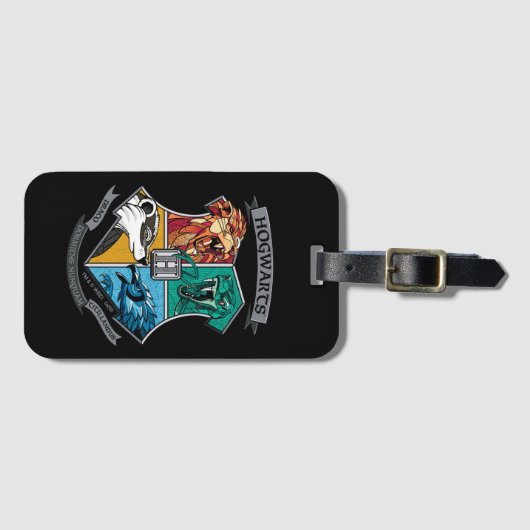 HOGWARTS™ Crosshatched Embleem Bagagelabel (Voorkant (horizontaal))