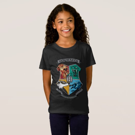 HOGWARTS™ Crosshatched Emblem T-shirt (Voorkant volledig)