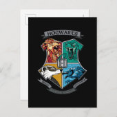 HOGWARTS™ Crosshatched Emblem Uitnodiging Briefkaart (Voorkant / Achterkant)