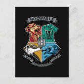 HOGWARTS™ Crosshatched Emblem Uitnodiging Briefkaart (Voorkant)
