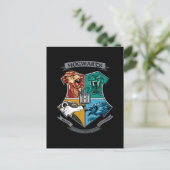 HOGWARTS™ Crosshatched Emblem Uitnodiging Briefkaart (Staand voorkant)