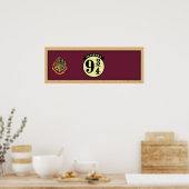 HOGWARTS™ EXPRESS Platform 9 Banner 3/4 Poster (Keuken)