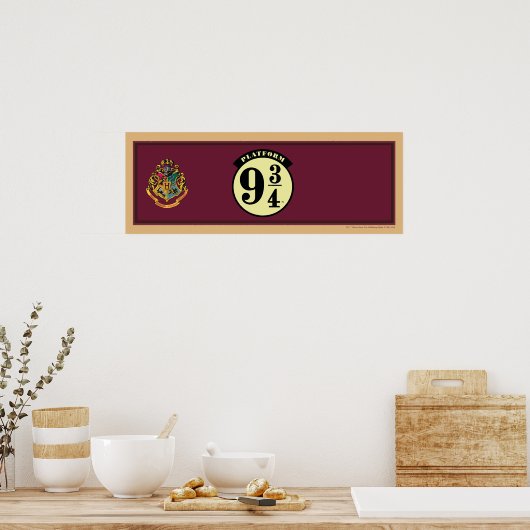 HOGWARTS™ EXPRESS Platform 9 Banner 3/4 Poster (Keuken)