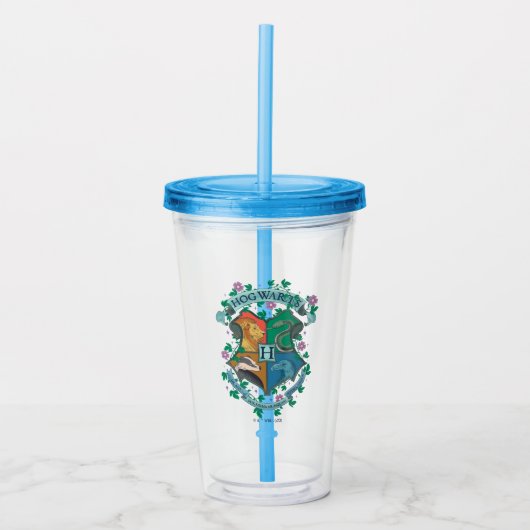 HOGWARTS™ Floral Crest Acryl Drinkbeker (Voorkant)