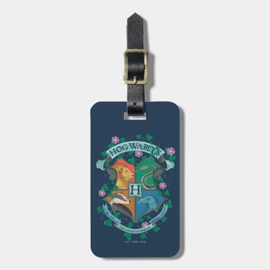 HOGWARTS™ Floral Crest Bagagelabel (Voorkant verticaal)