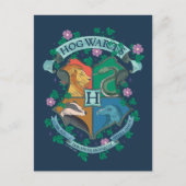 HOGWARTS™ Floral Crest Briefkaart (Voorkant)