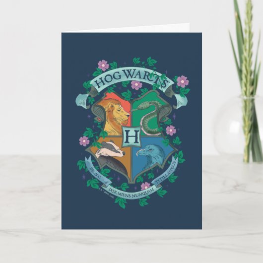 HOGWARTS™ Floral Crest Kaart (Voorkant)