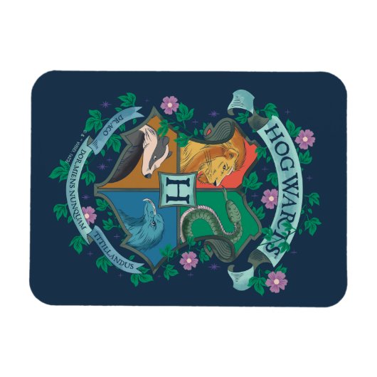HOGWARTS™ Floral Crest Magneet (Horizontaal)