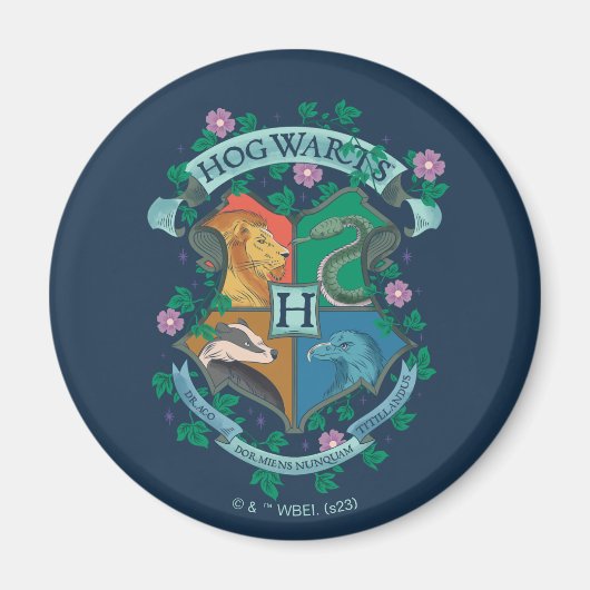 HOGWARTS™ Floral Crest Magneet (Voorkant)