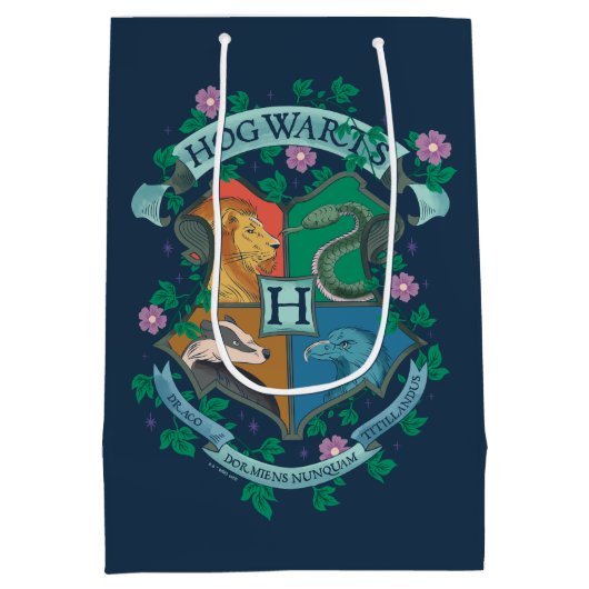 HOGWARTS™ Floral Crest Medium Cadeauzakje (Achterkant)