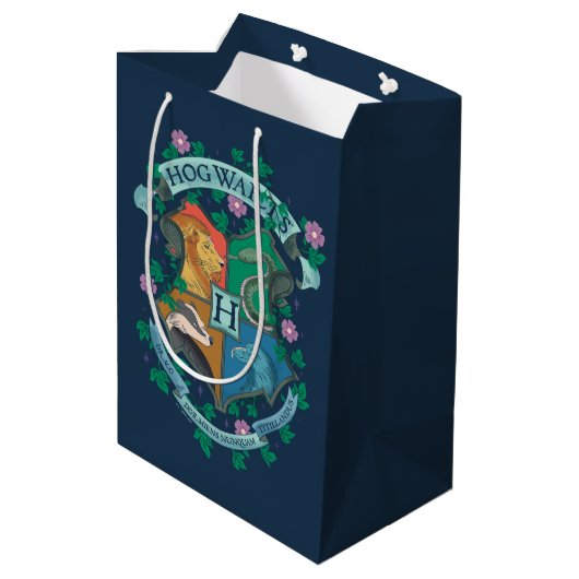 HOGWARTS™ Floral Crest Medium Cadeauzakje (Achterkant Gekanteld)