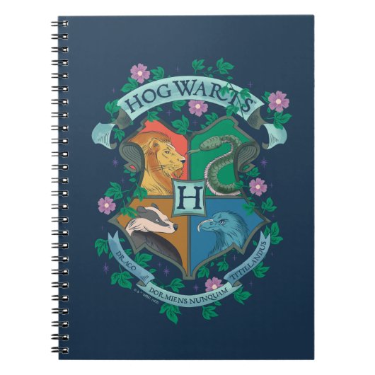 HOGWARTS™ Floral Crest Notitieboek (Voorkant)