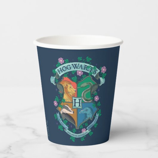 HOGWARTS™ Floral Crest Papieren Bekers (Voorkant)