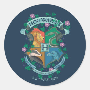 HOGWARTS™ Floral Crest Ronde Sticker