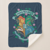 HOGWARTS™ Floral Crest Sherpa Deken (Voorkant)