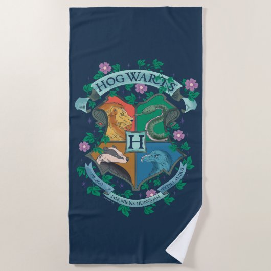 HOGWARTS™ Floral Crest Strandlaken (Voorkant)