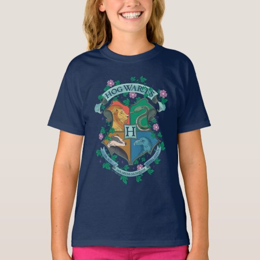 HOGWARTS™ Floral Crest T-shirt (Voorkant)