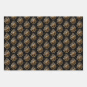 HOGWARTS™ Glanzende Gouden Crest Inpakpapier Vel (Voorkant 3)