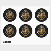 HOGWARTS™ Glanzende Gouden Crest Ronde Sticker (Vel)