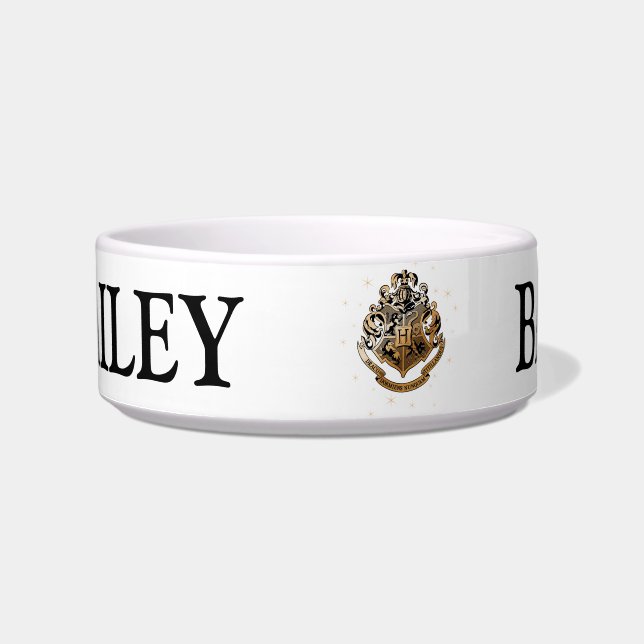 HOGWARTS™ Glanzende Gouden Crest Voerbakje (Voorkant)