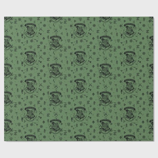 HOGWARTS™ Green Pattern Cadeaupapier (Vlak)