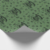 HOGWARTS™ Green Pattern Cadeaupapier (Hoek)