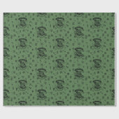 HOGWARTS™ groen patroon Cadeaupapier (Vlak)