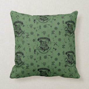 HOGWARTS™ groen Patroon Kussen