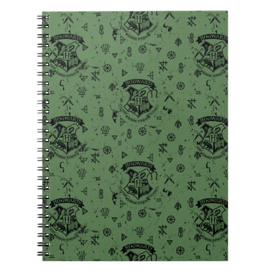 HOGWARTS™ groen patroon Notitieboek (Voorkant)