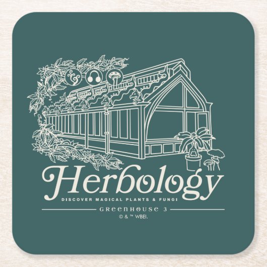 HOGWARTS™ Herbology Greenhouse Kartonnen Onderzetters (Voorkant)