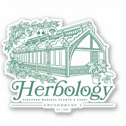 HOGWARTS™ Herbology Greenhouse Sticker (Voorkant)
