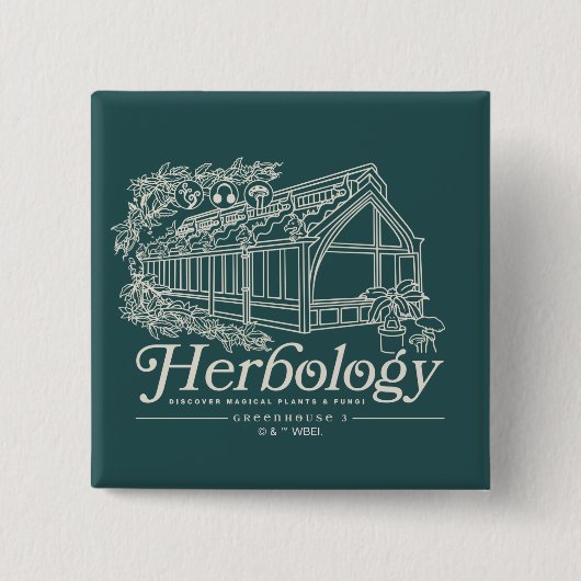 HOGWARTS™ Herbology Greenhouse Vierkante Button 5,1 Cm (Voorkant)