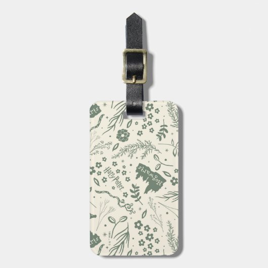 HOGWARTS™ Herbology Magic Pattern Bagagelabel (Voorkant verticaal)