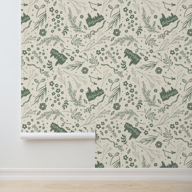 HOGWARTS™ Herbology Magic Pattern Behang (Applicatie)