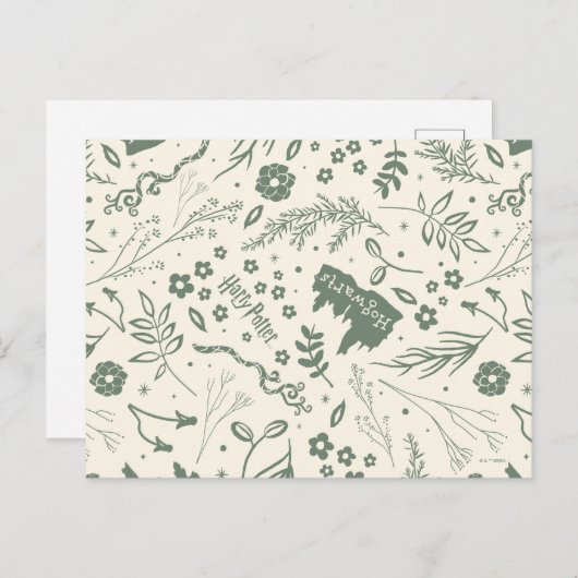 HOGWARTS™ Herbology Magic Pattern Briefkaart (Voorkant / Achterkant)