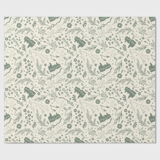 HOGWARTS™ Herbology Magic Pattern Cadeaupapier (Vlak)