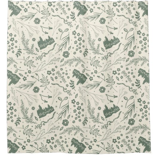 HOGWARTS™ Herbology Magic Pattern Douchegordijn (Voorkant)