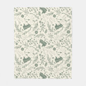 HOGWARTS™ Herbology Magic Pattern Fleece Deken (Voorkant)