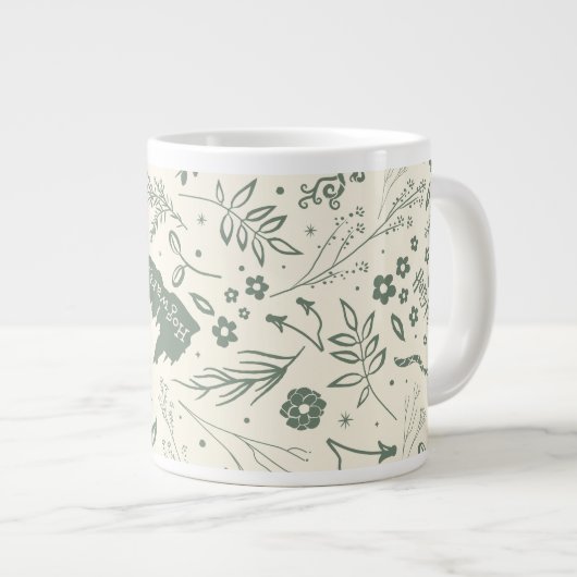 HOGWARTS™ Herbology Magic Pattern Grote Koffiekop (Voorkant rechts)