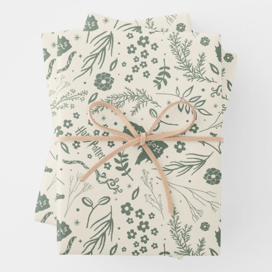 HOGWARTS™ Herbology Magic Pattern Inpakpapier Vel (In situ)