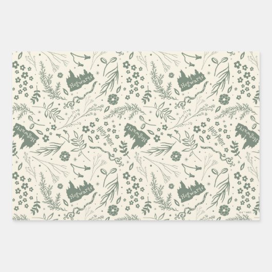 HOGWARTS™ Herbology Magic Pattern Inpakpapier Vel (Voorkant)