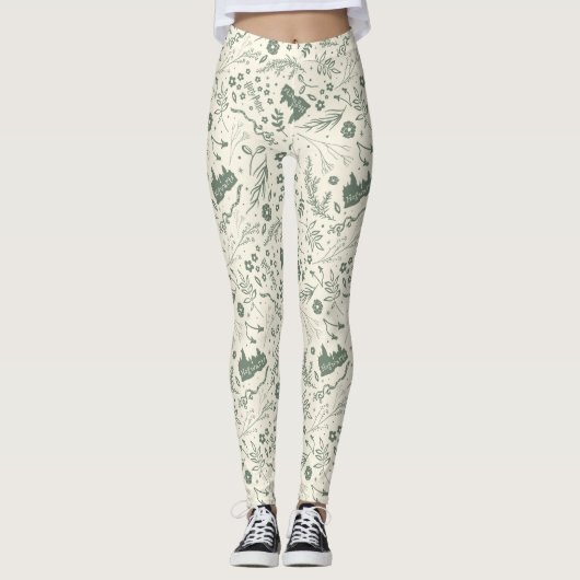 HOGWARTS™ Herbology Magic Pattern Leggings (Voorkant)