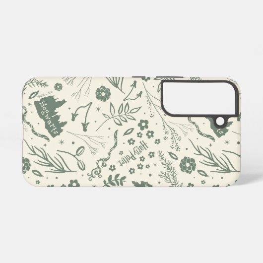HOGWARTS™ Herbology Magic Pattern Samsung Galaxy Hoesje (Achterkant horizontaal)