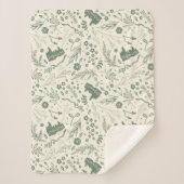 HOGWARTS™ Herbology Magic Pattern Sherpa Deken (Voorkant)