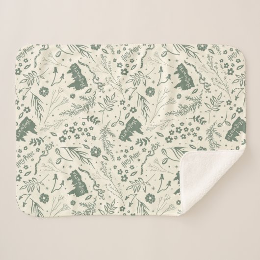 HOGWARTS™ Herbology Magic Pattern Sherpa Deken (Voorkant (horizontaal))