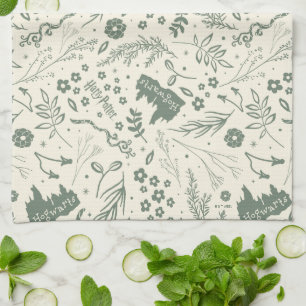 HOGWARTS™ Herbology Magic Pattern Theedoek