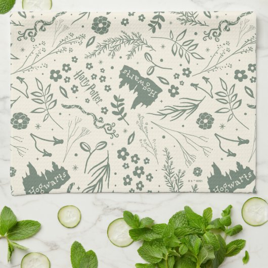 HOGWARTS™ Herbology Magic Pattern Theedoek (Gevouwen)