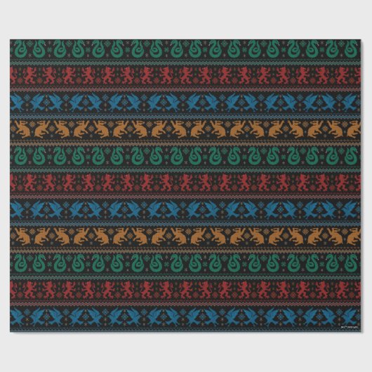 HOGWARTS™ House Animals Cross-Stitch Pattern Cadeaupapier (Vlak)